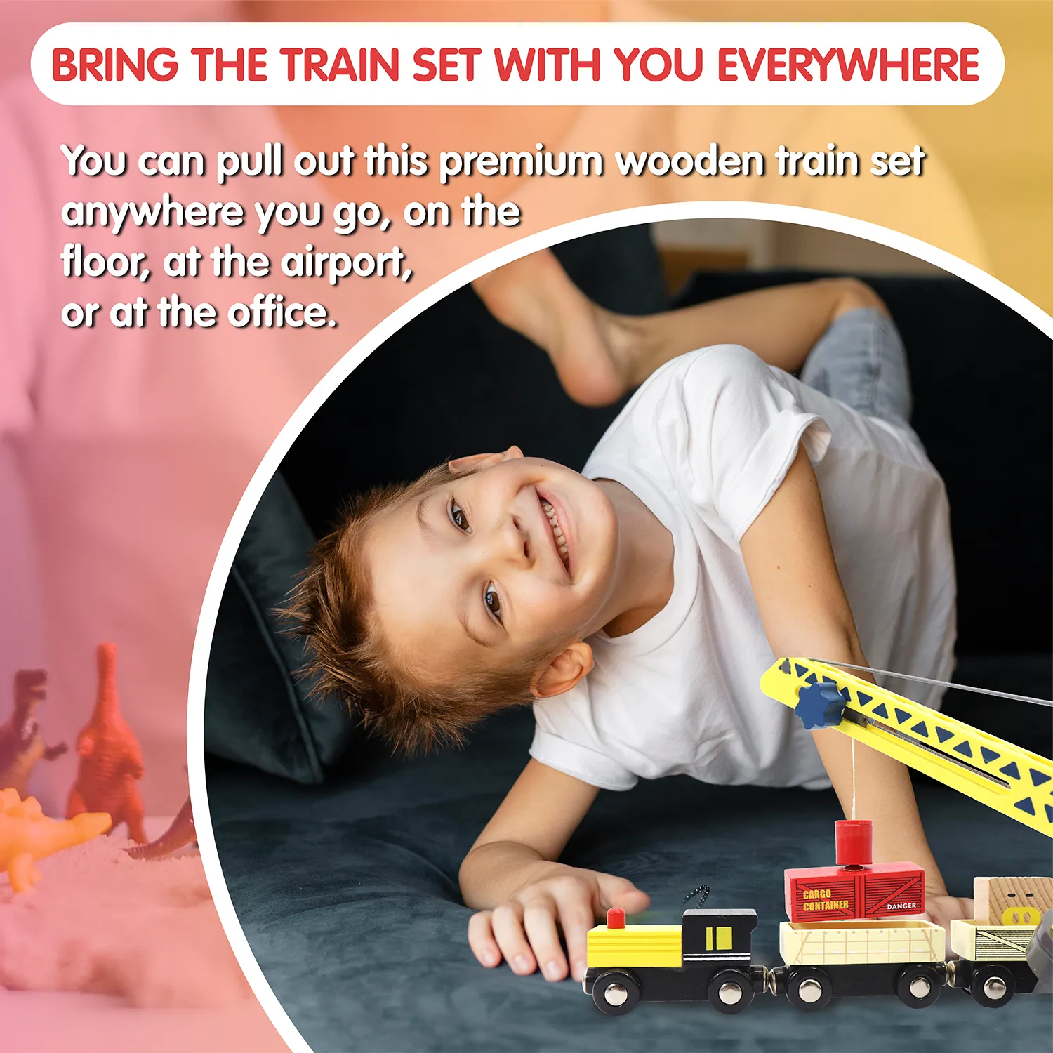 12-Piece Wooden Train Set