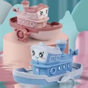 Adorable Wind-Up Cartoon Ship Bath Toy - Perfect for Kids’ Water Play & Gifts