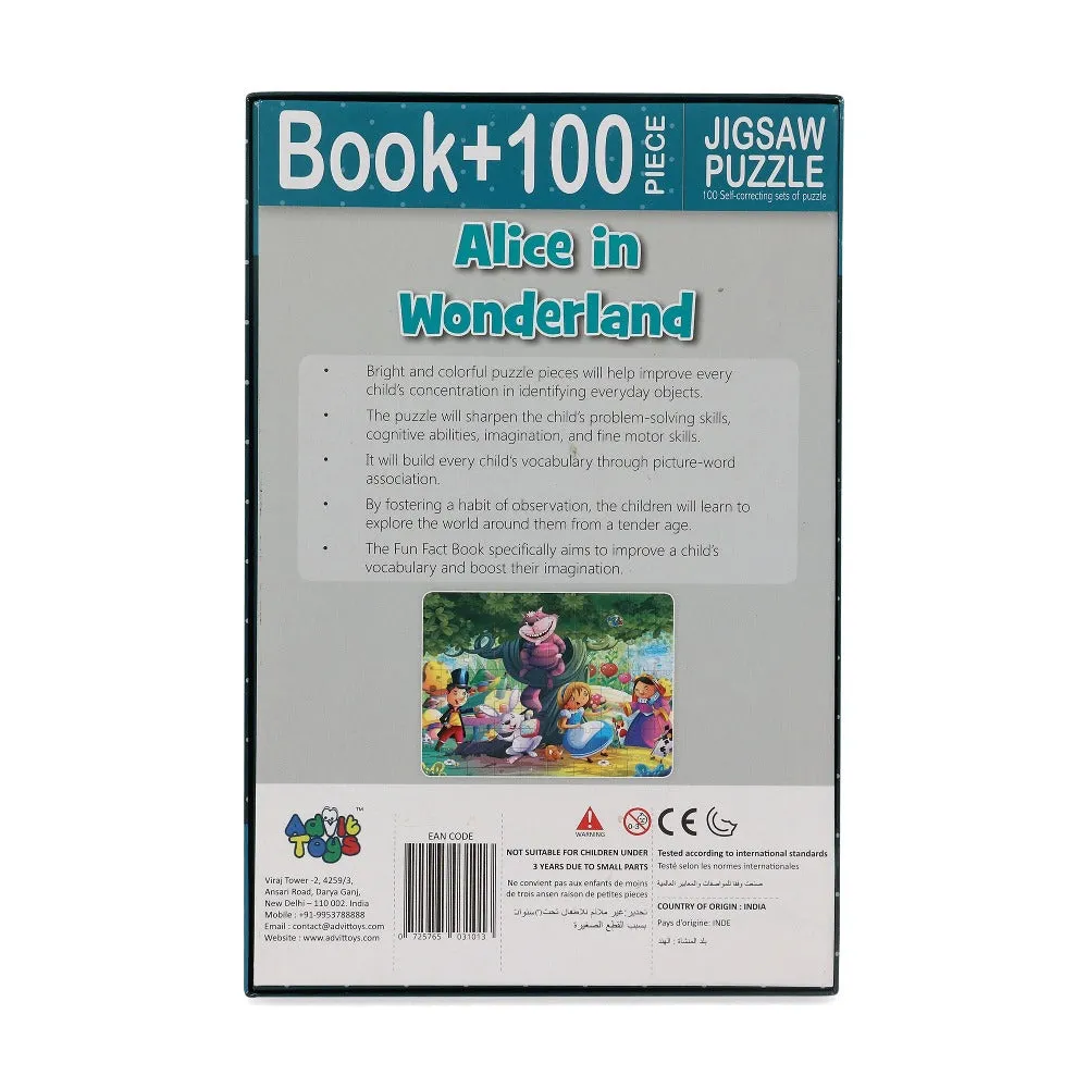 Alice in Wonderland - Jigsaw Puzzle (100 Piece   32 Pages illustrated story book)