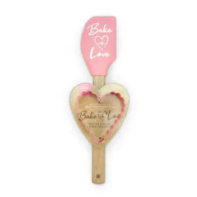 Bake w/Love Spatula & Heart Cookie Cutter