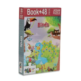 Birds - Jigsaw Puzzle (48 Piece   Educational Fun Fact Book Inside)