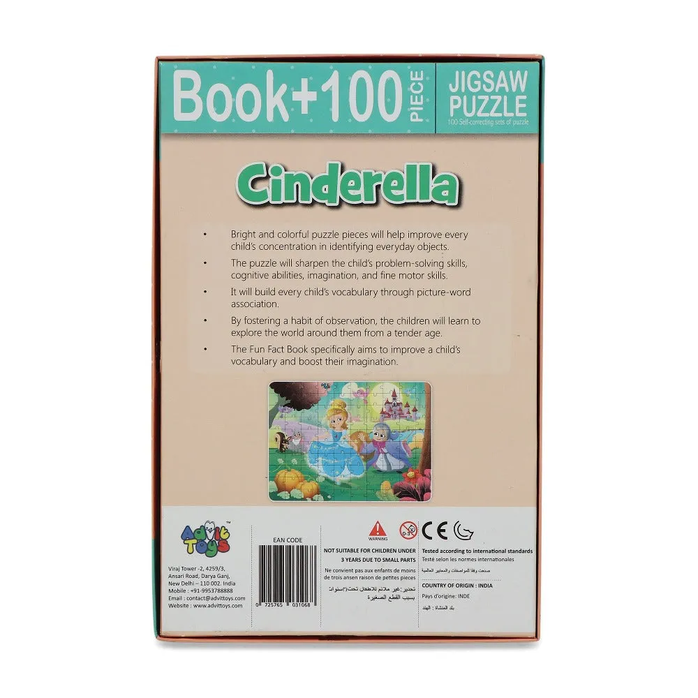 Cinderella - Jigsaw puzzle (100 Piece   32 Pages illustrated story book)