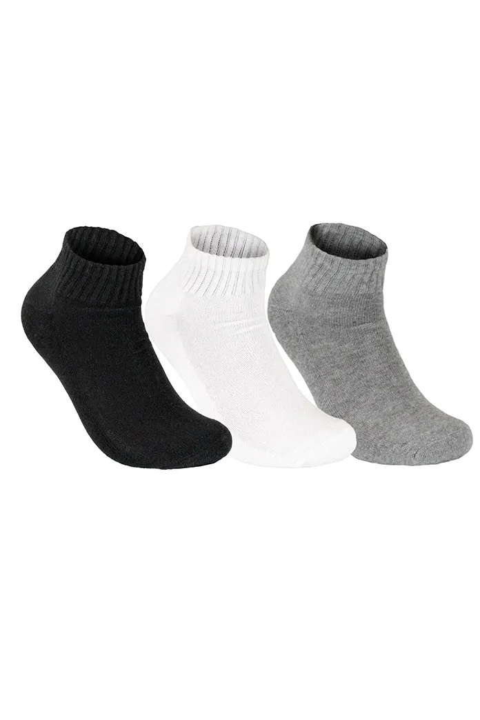 City Lab Men's 3-Pack Athletic Quarter Socks