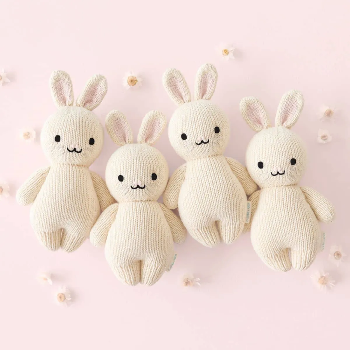 Cuddle   Kind Hand-Knit Doll - Baby Rabbit (oatmeal)