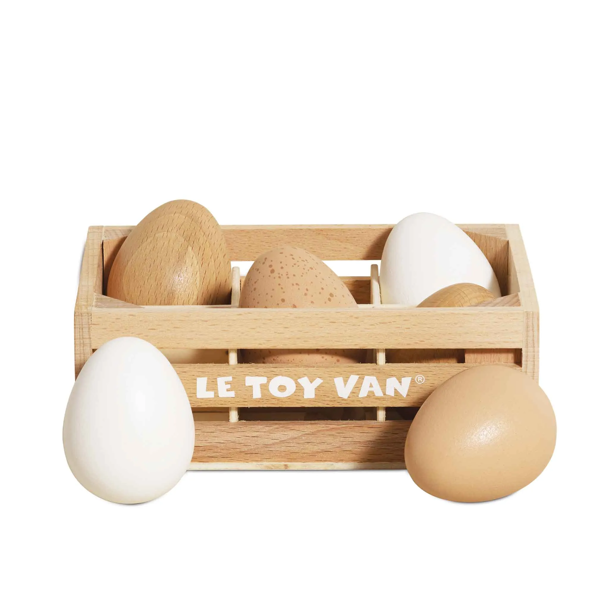 Farm Eggs Wooden Market Crate