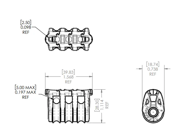 Harken 18mm Fly Soft Attach Triple Block 2180