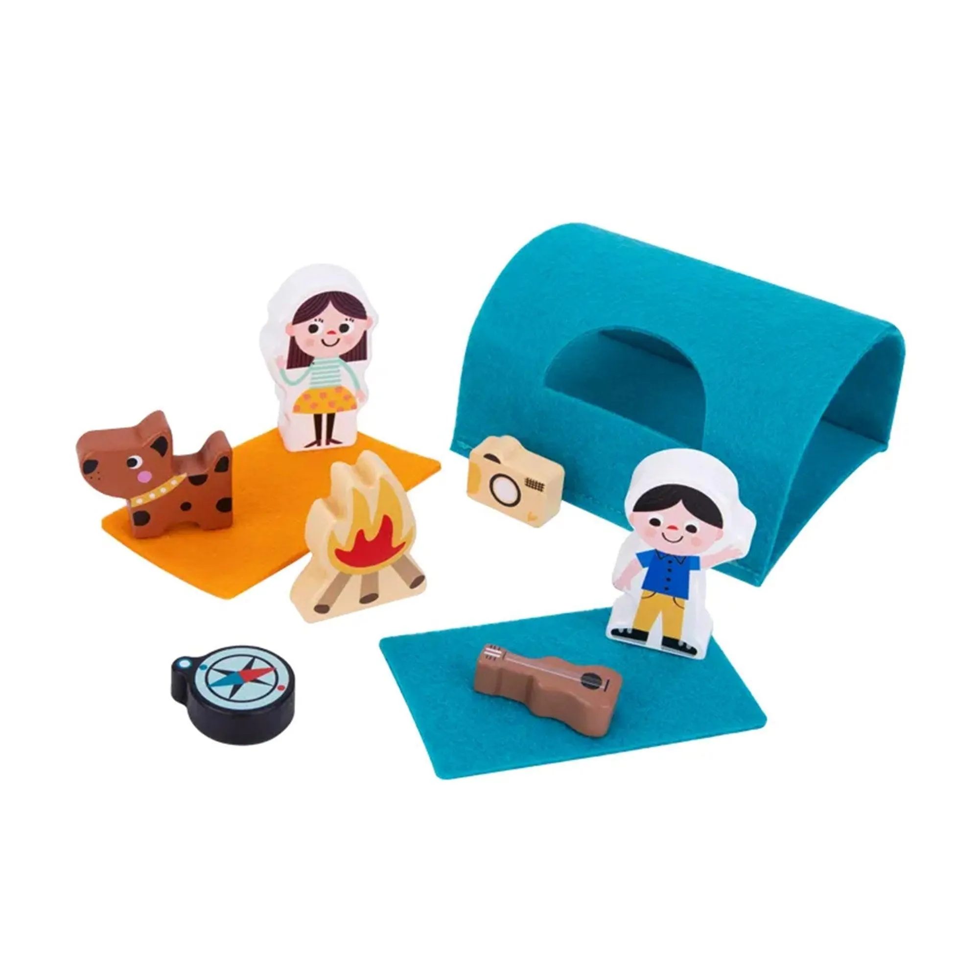 Little Camper Wooden camping toy, little camping toys set, camping play set for toddlers, kids camping set,kids camping toddler toys set.