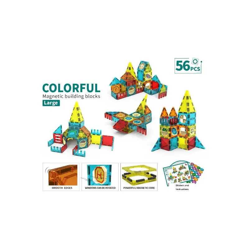 Magnetic Building Blocks Educational STEM Toys-56PCS