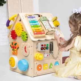 Montessori Wooden Busy House