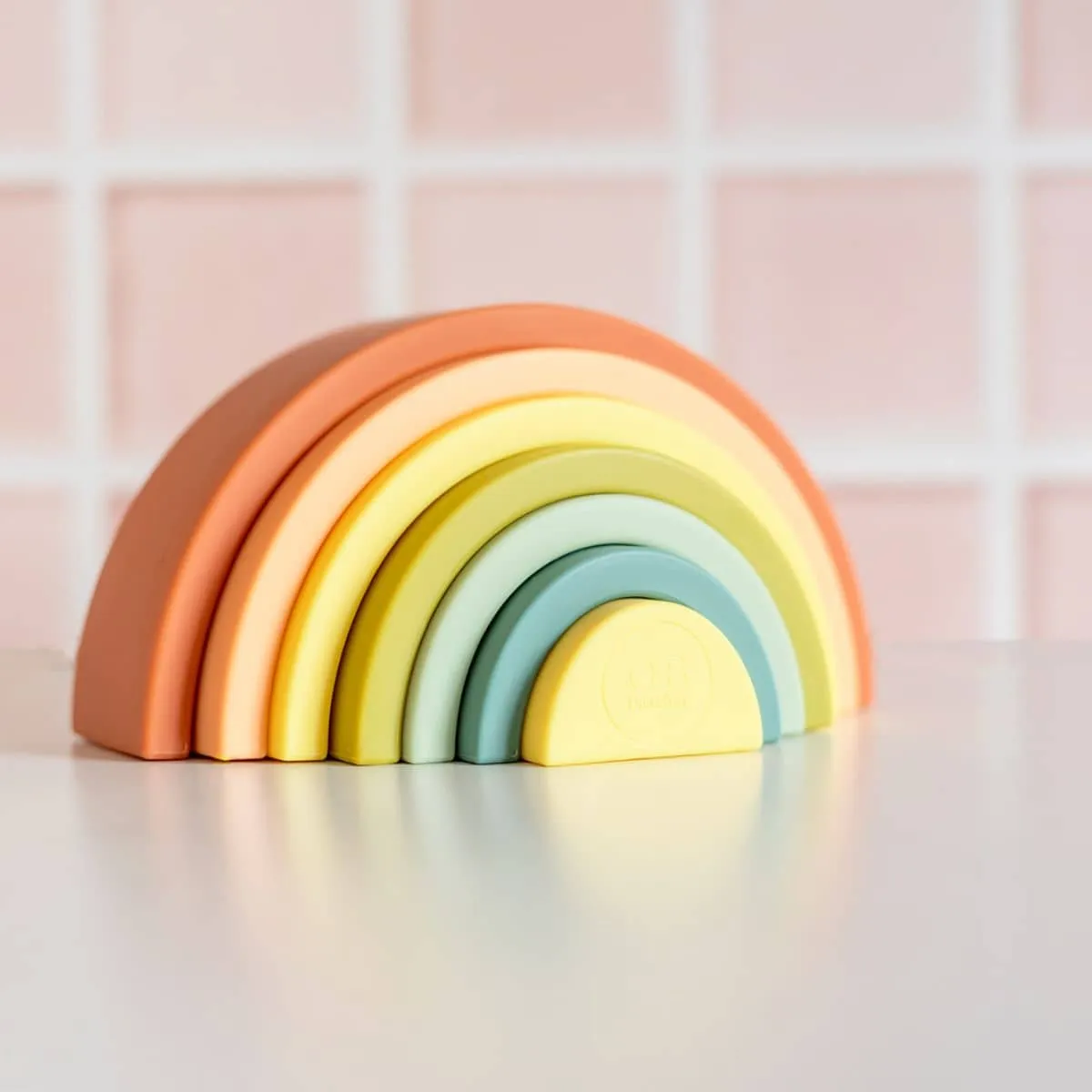 OB Designs Silicone Rainbow Stacker - Cherry