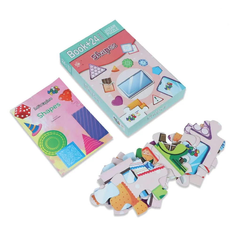 Shapes Jigsaw Puzzle (24 Piece   Educational Fun Fact Book Inside)