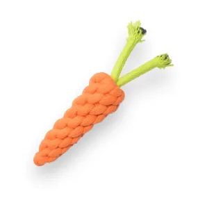 Skatrs Carrot Shaped Rope Chew Toy for Dogs and Cats (Orange)