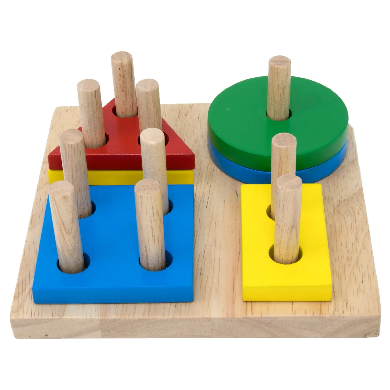 Stack and Sort Geometric Board (multi peg/shape)