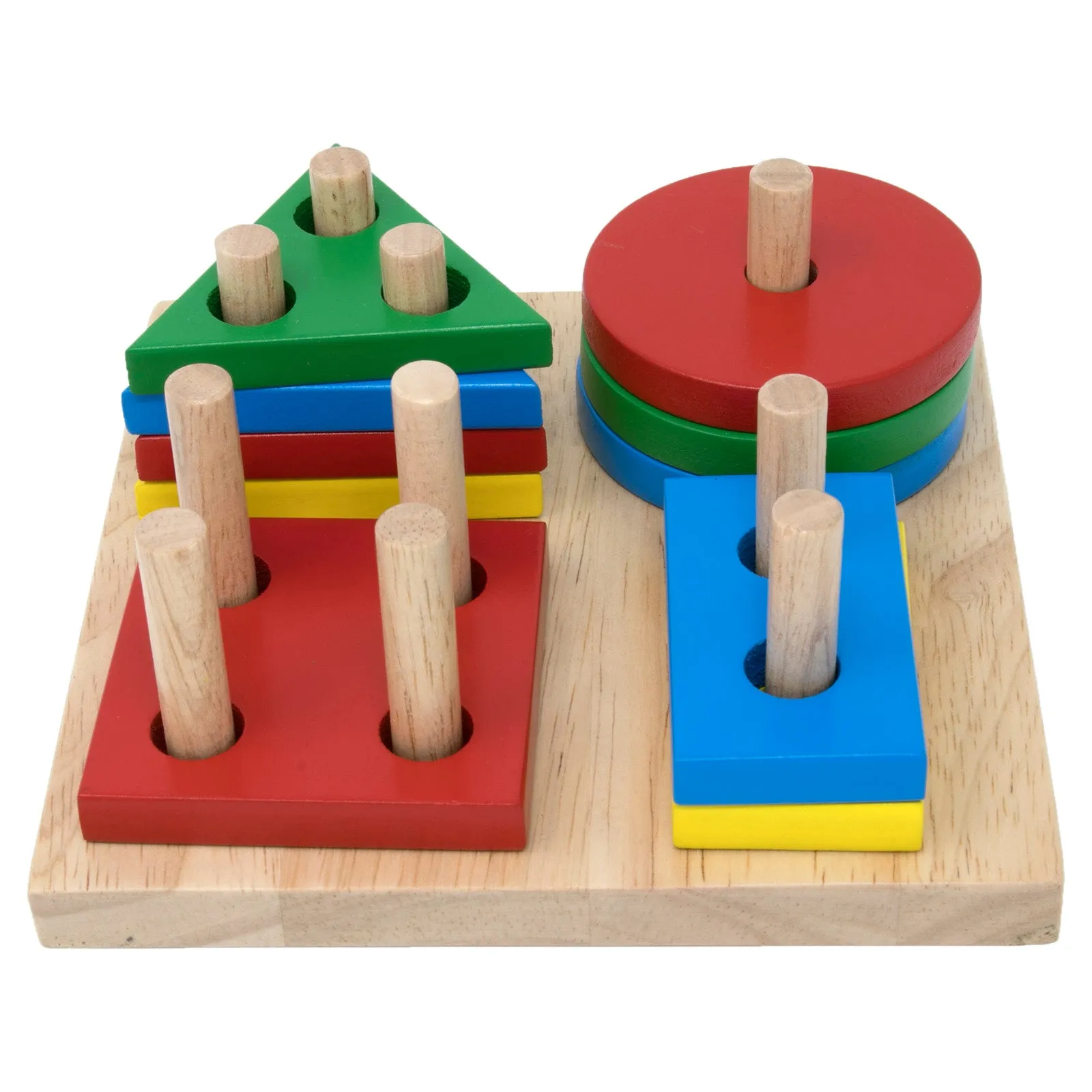 Stack and Sort Geometric Board (multi peg/shape)