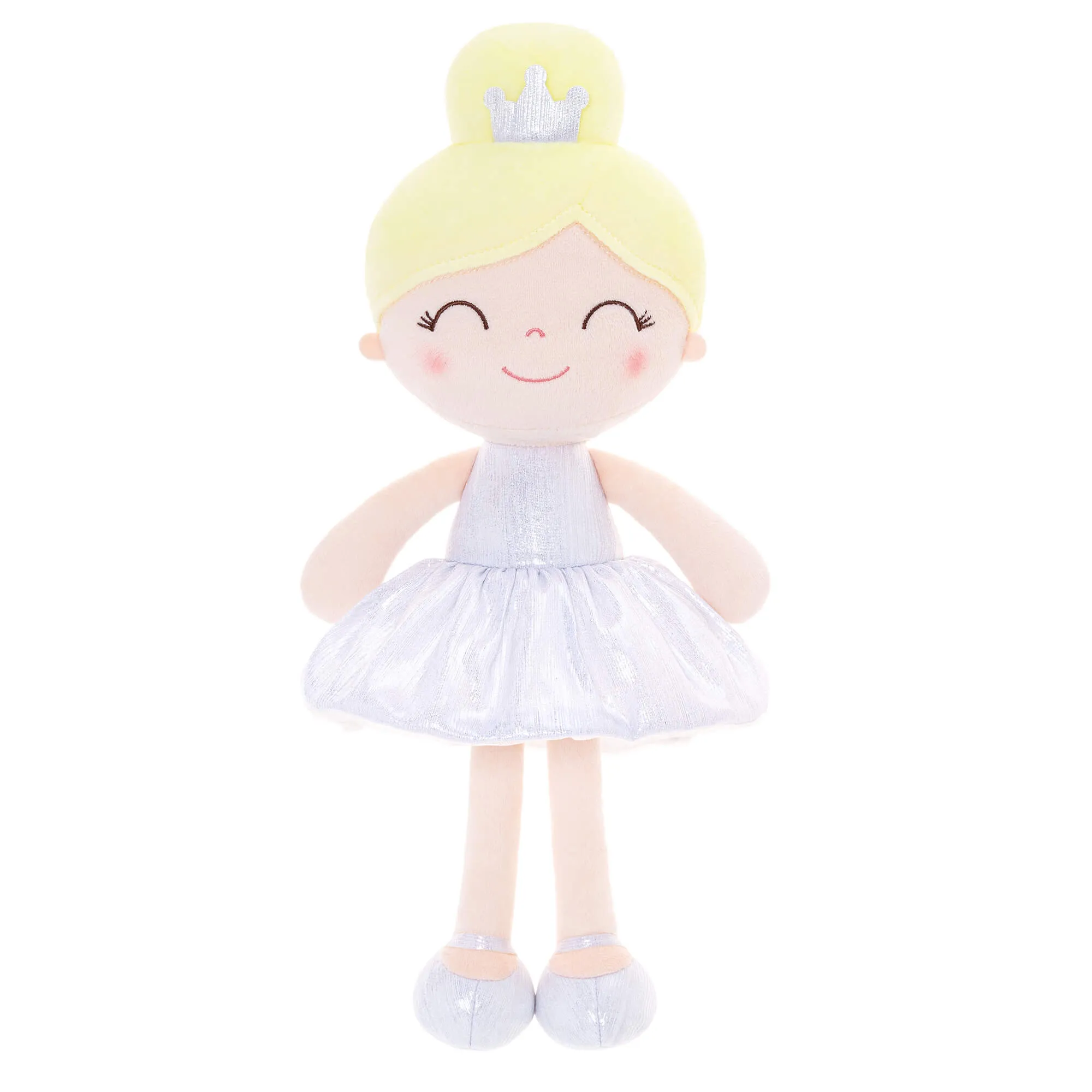 (US Only) Gloveleya 12-inch Glitter Pinstripe Dress Girl Doll White